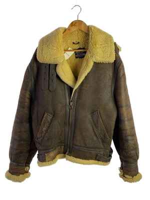 Schott B-3 Flight Leather Jacket Brown Shearling Moutone Men Size 42 USA - Image 1 of 4