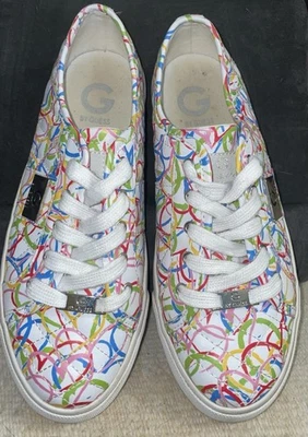 Tênis Guess Feminino GG Backer Multicolorido 8,5 M Ponto Colcha Look Couro - Imagem 1 de 4