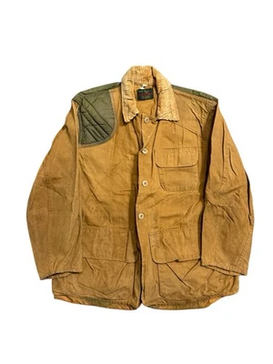 1960s Stream Field Tan Canvas Hunting Outdoor Jacket W Corduroy Collar Size XL - Image 1 of 4