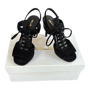 Diane Von Furstenberg Arabella Tassel Heels Size 6 - Picture 1 of 7