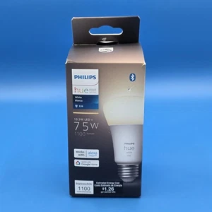 Philips Hue A19 75W Dimmable LED Smart Light Bulb - Soft White - Picture 1 of 11