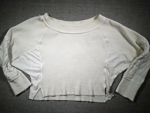 Top Free people para mujer mediano tejido gofre marfil grueso manga larga - Imagen 1 de 12