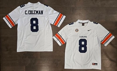 Auburn Tigers No8 Cam Coleman сшитая белая ограниченная серия F.U.S.E. Футболка игровая - Изображение 1 из 3