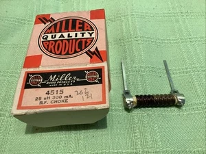 Miller 4515 Progressive Wound Ceramic Core RF Choke 25uH 300mA 1.6ohms - Picture 1 of 3