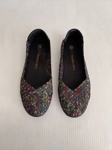 Bernie Mev Catwalk Basket Weave Woven Elastic Sneaker- Multicolor- 6US / 37 (W56 - Picture 1 of 8