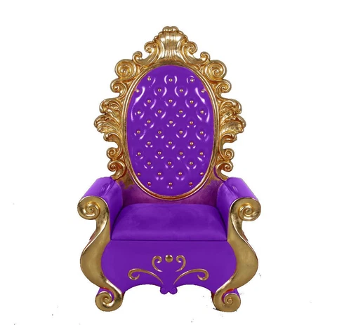 5.5' Purple and Gold Santa Throne Cover