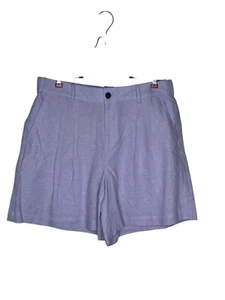Liz Claiborne Women's Short Vintage Pleated Elastic Back Mid-Rise Lilac 10 NWT - Picture 1 of 12