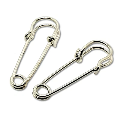 Sicherheitsnadel Ohrringe Silber Punk Neu Böhmen Stahl Alternative Rebel Schmuck - Bild 1 von 4