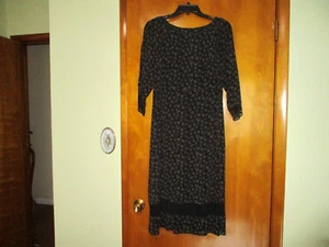 J Jill Dress - Black Print - Size Small - excellent condition - ON SALE! - Picture 1 of 4