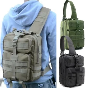 Tactical Sling Chest Pack Bag Molle Daypack Backpack Small Military Shoulder Bag - Picture 1 of 15