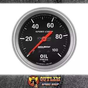 AUTOMETER GAUGE SPORT-COMP OIL PRESSURE MECH 2.5/8" 0-100 PSI - AU3421 - Picture 1 of 1