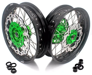 Llantas KKE 17" Supermoto para Kawasaki KX250F 2006-2018 KX450F KX125 KX250 - Imagen 1 de 10
