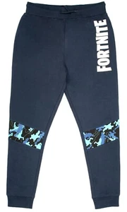 Fortnite Sweatpants for Boys Tracksuit Bottoms Navy Blue Cotton Trousers - Picture 1 of 6