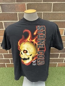 Vintage 2001 WWF Stone Cold Steve Austin Skull T-Shirt L Austin 3:16 - Picture 1 of 8