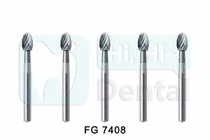 5Pcs Dental Carbide Burs Trimming Finishing Polishing Egg Football FG 7408 High - Picture 1 of 3