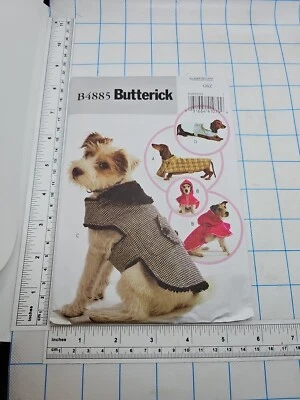 Butterick Pattern B4885 Dog Coat Small Dog One Size Uncut  - Image 1 of 4