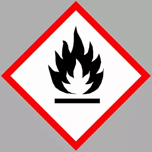 Adesivo trasporto 2" FIAMMA OSHA GHS DOT decalcomania pericolo etichetta incendio - Foto 1 di 1