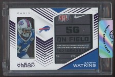 2015 Panini Clear Vision Sammy Watkins NFL Shield Laundry Tag Patch 1/1