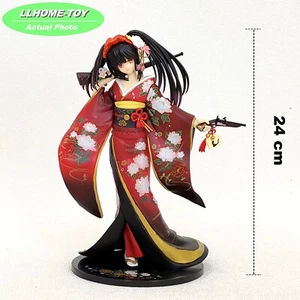 Anime DATE Tokisaki Kurumi Red Kimono Two Guns Figure Statue Toy Gift - Picture 1 of 7