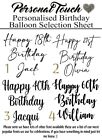 Personalised Birthday Decal Sticker For Foil Bobo Balloon Party Name Age