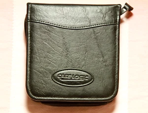 Vintage Case Logic 32 CD Soft Case Holder Faux Leather Wallet CD 💿 Or DVD 📀 - Picture 1 of 8