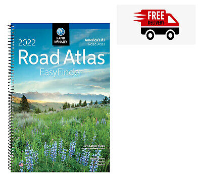 Rand Mcnally EasyFinder Road Atlas 2022 BEST Large Scale Travel Maps,USA • 29.99$