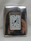 Vintage Sterling Silver Alarm Clock Picture Frame 5 x 6.5 in.