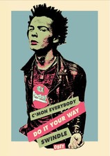 SID VICIOUS - SEX PISTOLS - JAMIE REID - GREETING CARD - BIRTHDAY - PUNK - doll