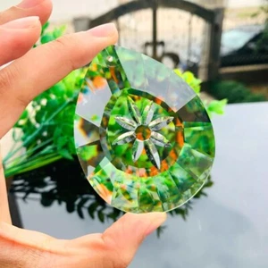 76mm Clear Daisy Crystals Prism Hanging Suncatcher Glass Drop Pendant Chandelier - Picture 1 of 6