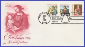USA4 #2244 U/A ARTCRAFT 2 FDC Combo3 Christmas Madonna - Picture 1 of 1