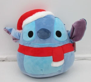 Squishmallows 8" Disney Stitch with Santa Hat Plush NWT O1 - Picture 1 of 4