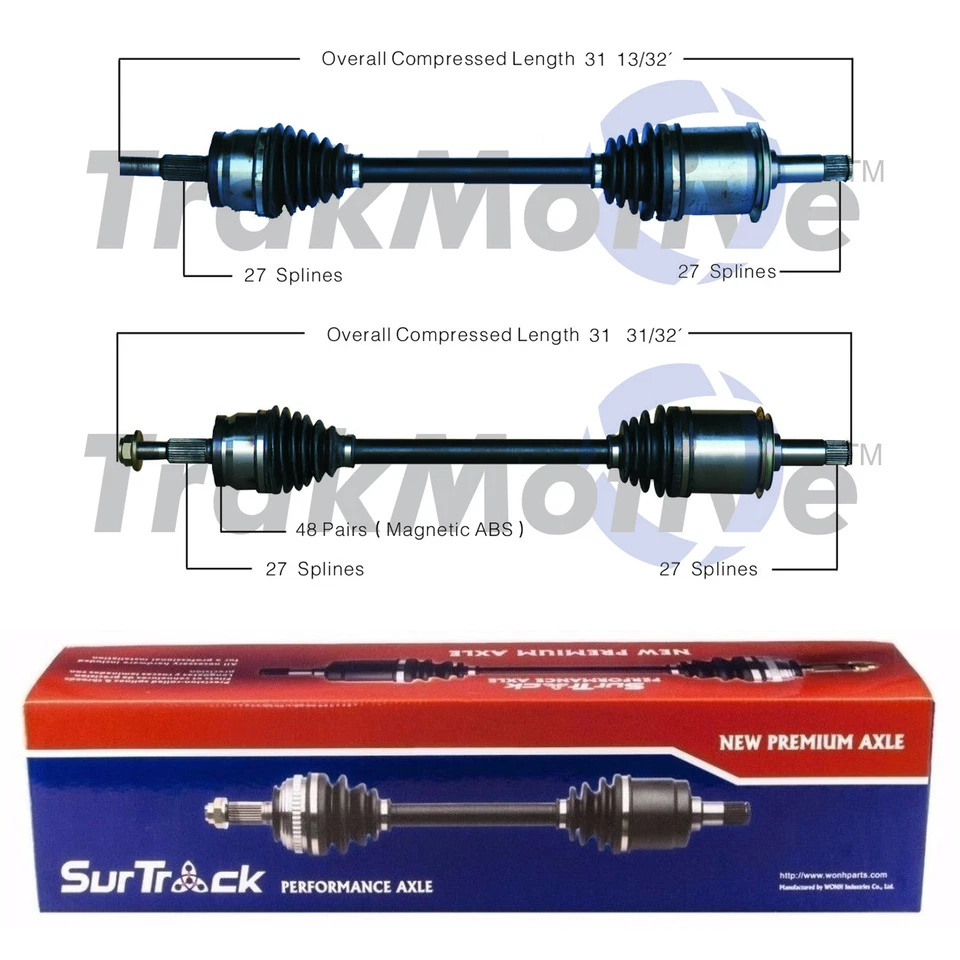 Juego SurTrack par de ejes traseros CV para Dodge Charger Magnum Chrysler tracción trasera 5,7 L Foto 1 de 1