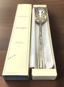Vintage Williams Sonoma Servierlöffel versilbert durchbohrt Italien 1998 Box 12" selten - Bild 1 von 16