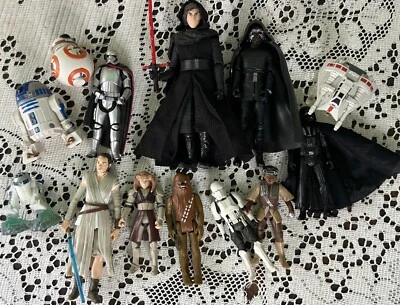 Star Wars Lot Of 13 - Kylo Ren, Darth Vader Rey, Captain Phasma, R2D2, Leia - Image 1 of 4