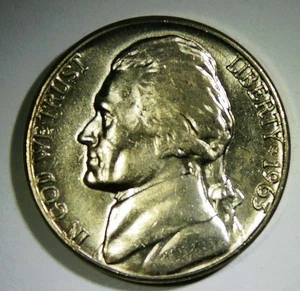 1963-D UNCIRCULATED JEFFERSON NICKEL - Picture 1 of 2