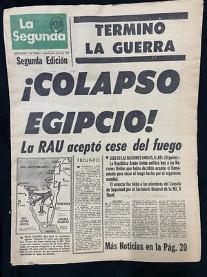 Periódico Argentina Seis Días Guerra Victoria 08/06/1967 - Imagen 1 de 4