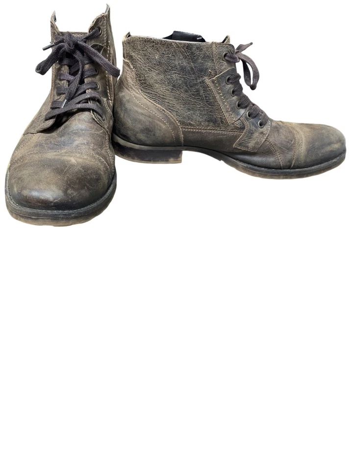 Bullo Boxer Hombres Cuero Marrón Botines Chukka Botas Talla 13 SKU 9519 Foto 1 de 4