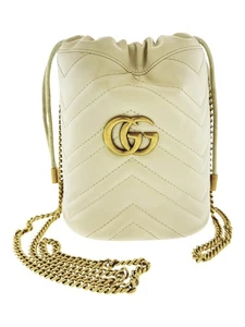 Bolso Bucket Gucci Piel de becerro Matelasse Mini GG Marmont (CSC050858) - Imagen 1 de 7