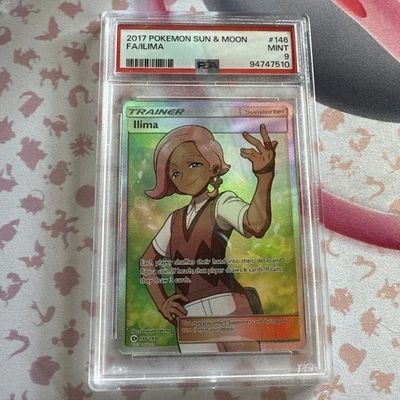 2017 Pokemon Sun & Moon Full Art Ilima #146 PSA MINT 9 - Image 1 of 2
