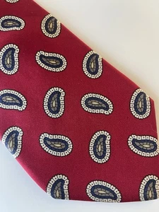 Brooks Brothers rote Paisley-Krawatte aus 100 % Seide 58” x 3 3/4” Hergestellt in den USA - Bild 1 von 5