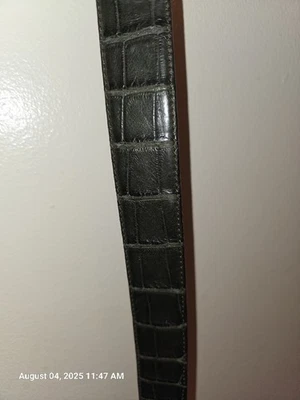 CINTURÓN DE COCODRILO COMPLETO TESTONI MARRÓN OSCURO, HERMOSAS PIELES, COCODRILO  Foto 1 de 4