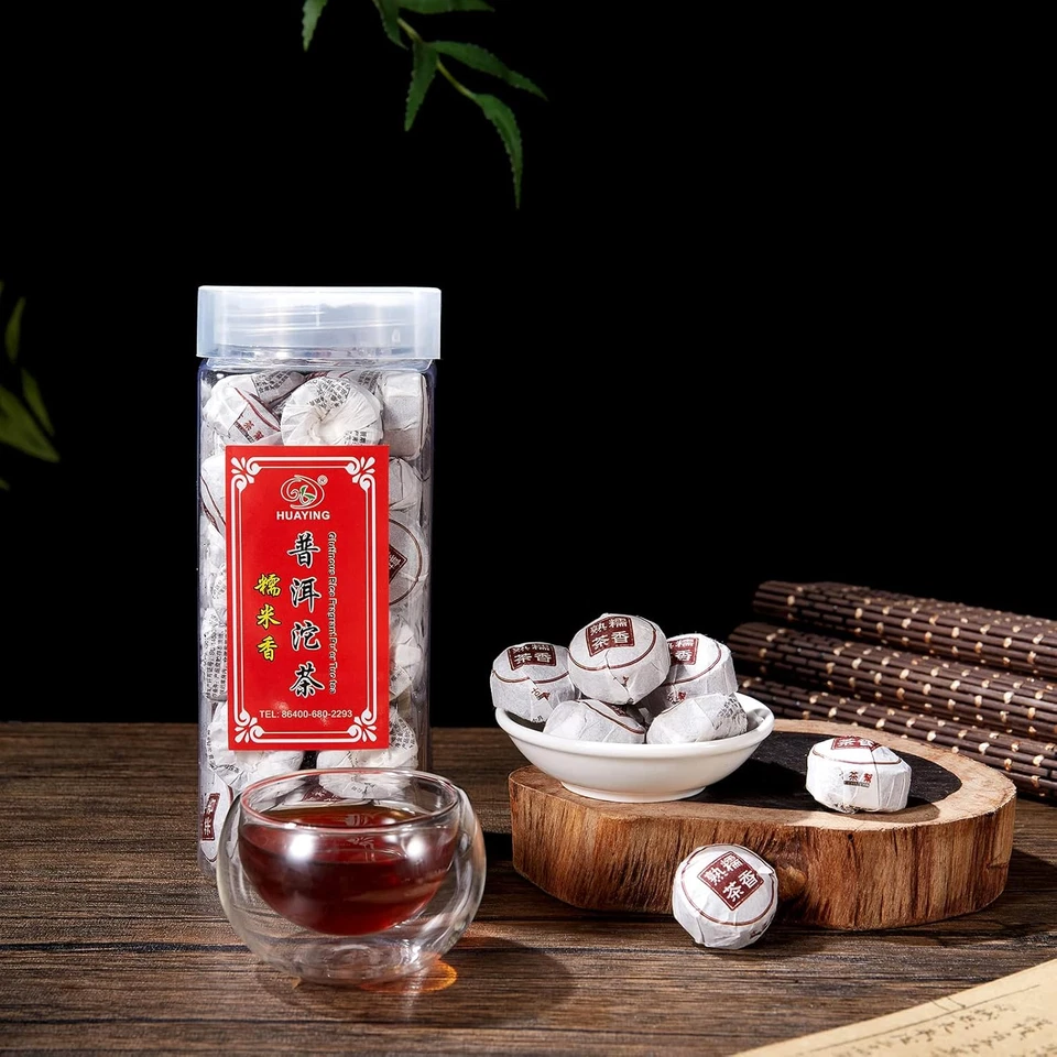 Спелый чай пуэр мини чайный торт с клейким ароматным рисом, рассыпчатый лист (240 г) - Изображение 1 из 4