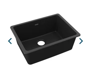 ElkayQuartz Classic 24-5/8" x 18-1/2" x 9-1/2" Einzelbecken Unterbauspüle schwarz - Bild 1 von 9