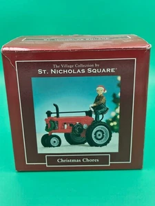 St. Nicholas Square "CHRISTMAS CHORES" ~ Christmas Town Village w/Box Excellent - Picture 1 of 6