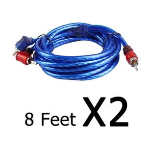 2 Packs Dual RCA Male to Male Audio Cable For Home HDTV Interconnect Wire 8 FEET - Picture 1 of 13