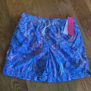 lilly pulitzer Boys Capri Trunk X-Large (12-14) It’s A Sailabration Boca Blue - Picture 1 of 5