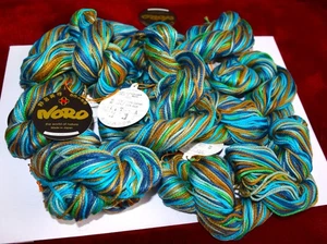 Lote de 7 madejas de hilo Noro Lily multi 70 % algodón 30 % seda hecho en Japón - Imagen 1 de 3