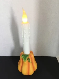 Halloween Pumpkin 9.5” Candolier Candle Light battery taper candle NICE - Picture 1 of 4