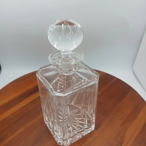 Vintage Cut Crystal Whiskey Decanter with Crystal Stopper - Picture 1 of 3