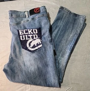 Ecko Unltd Baggy Athletic Fit Herren Jeans Gr. 50x 29 Rhino Y2K Skater Stretch - Bild 1 von 19